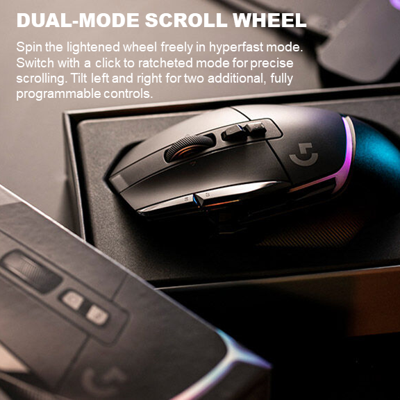 Logitech G502 X Wired / G502 X Plus Lightspeed Wireless RGB Gaming Mouse (G502XPlusWhite)